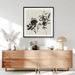 Shop Black Florals I (Square) Art Print a painted abstract themed wall art print from The Print Emporium wall artwork collection - Buy Australian made fine art painting style poster and framed prints for the home and your interior decor room, TPE-PC-EZ944-AP