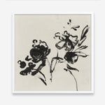 Shop Black Florals I (Square) Art Print a painted abstract themed wall art print from The Print Emporium wall artwork collection - Buy Australian made fine art painting style poster and framed prints for the home and your interior decor room, TPE-PC-EZ944-AP