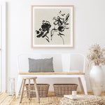 Shop Black Florals I (Square) Art Print a painted abstract themed wall art print from The Print Emporium wall artwork collection - Buy Australian made fine art painting style poster and framed prints for the home and your interior decor room, TPE-PC-EZ944-AP