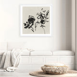 Shop Black Florals I (Square) Art Print a painted abstract themed wall art print from The Print Emporium wall artwork collection - Buy Australian made fine art painting style poster and framed prints for the home and your interior decor room, TPE-PC-EZ944-AP