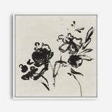Shop Black Florals I (Square) Canvas Print a painted abstract themed framed canvas wall art print from The Print Emporium artwork collection - Buy Australian made fine art painting style stretched canvas prints for the home and your interior decor space, TPE-PC-EZ944-CA-40X40-NF