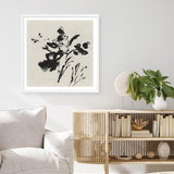 Shop Black Florals II (Square) Art Print a painted abstract themed wall art print from The Print Emporium wall artwork collection - Buy Australian made fine art painting style poster and framed prints for the home and your interior decor room, TPE-PC-EZ945-AP