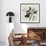 Shop Black Florals II (Square) Art Print a painted abstract themed wall art print from The Print Emporium wall artwork collection - Buy Australian made fine art painting style poster and framed prints for the home and your interior decor room, TPE-PC-EZ945-AP