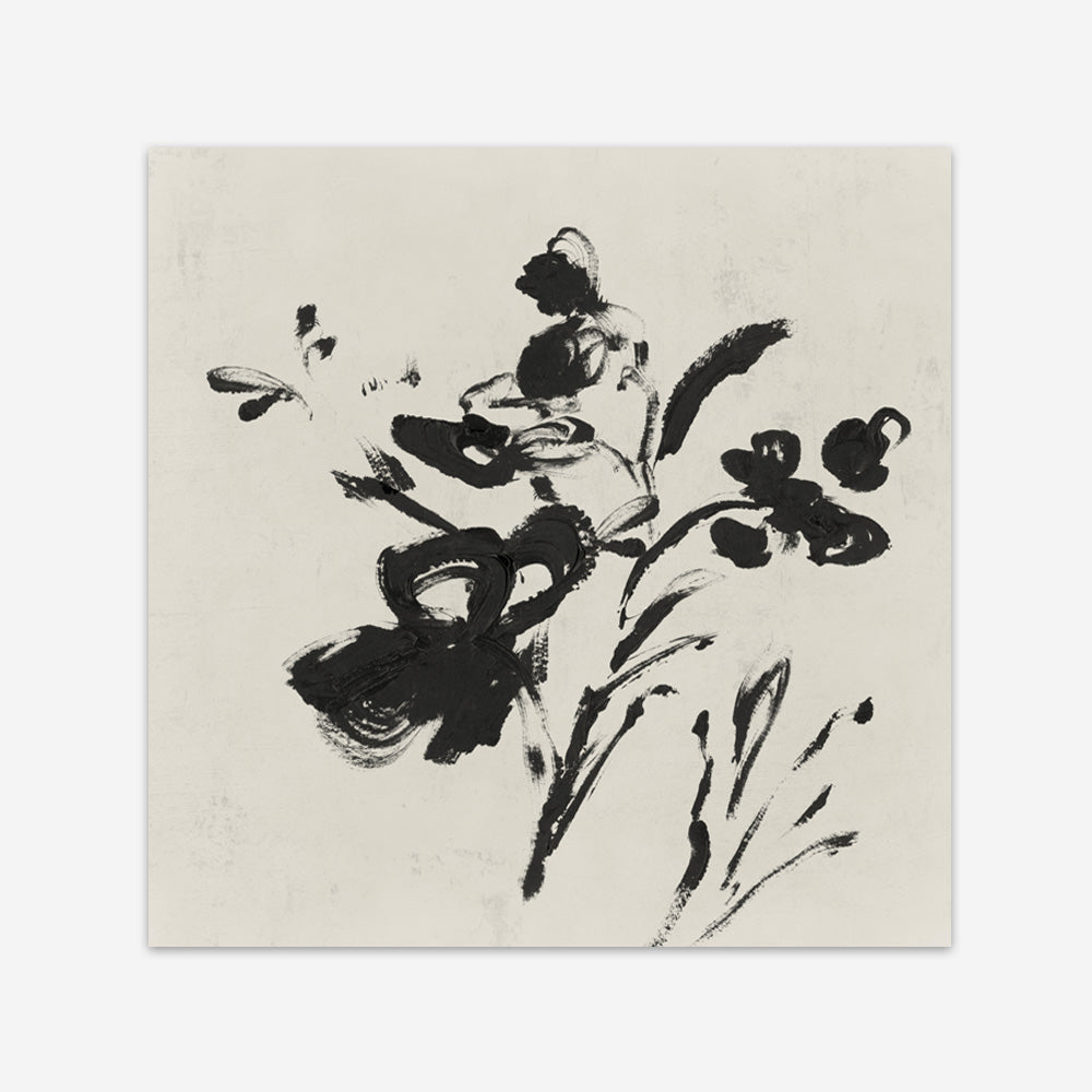 Shop Black Florals II (Square) Art Print a painted abstract themed wall art print from The Print Emporium wall artwork collection - Buy Australian made fine art painting style poster and framed prints for the home and your interior decor room, TPE-PC-EZ945-AP