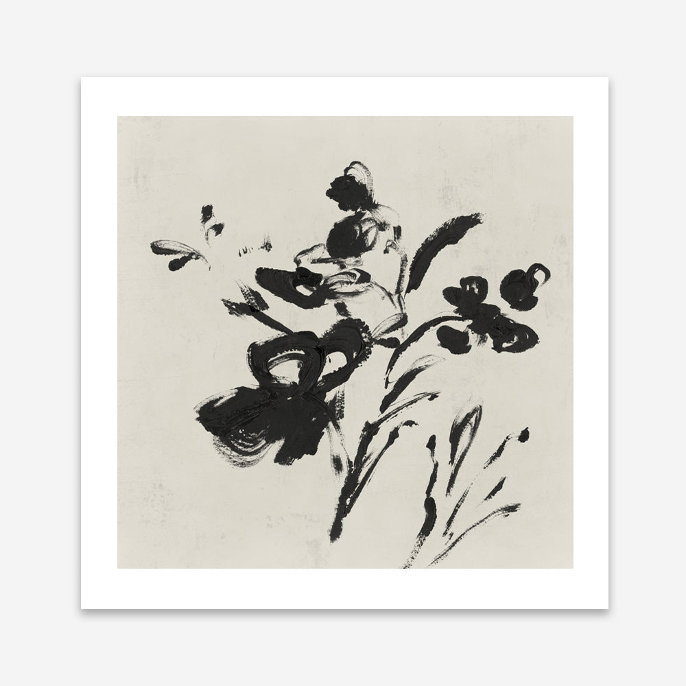 Shop Black Florals II (Square) Art Print a painted abstract themed wall art print from The Print Emporium wall artwork collection - Buy Australian made fine art painting style poster and framed prints for the home and your interior decor room, TPE-PC-EZ945-AP