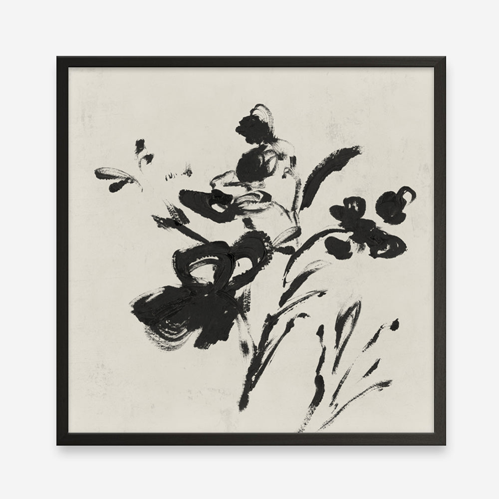 Shop Black Florals II (Square) Art Print a painted abstract themed wall art print from The Print Emporium wall artwork collection - Buy Australian made fine art painting style poster and framed prints for the home and your interior decor room, TPE-PC-EZ945-AP