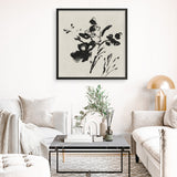 Shop Black Florals II (Square) Art Print a painted abstract themed wall art print from The Print Emporium wall artwork collection - Buy Australian made fine art painting style poster and framed prints for the home and your interior decor room, TPE-PC-EZ945-AP