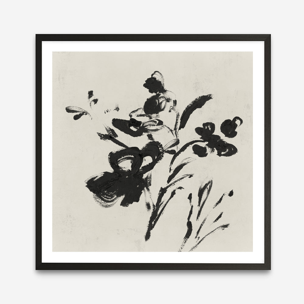 Shop Black Florals II (Square) Art Print a painted abstract themed wall art print from The Print Emporium wall artwork collection - Buy Australian made fine art painting style poster and framed prints for the home and your interior decor room, TPE-PC-EZ945-AP
