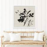 Shop Black Florals II (Square) Art Print a painted abstract themed wall art print from The Print Emporium wall artwork collection - Buy Australian made fine art painting style poster and framed prints for the home and your interior decor room, TPE-PC-EZ945-AP