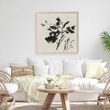 Shop Black Florals II (Square) Art Print a painted abstract themed wall art print from The Print Emporium wall artwork collection - Buy Australian made fine art painting style poster and framed prints for the home and your interior decor room, TPE-PC-EZ945-AP