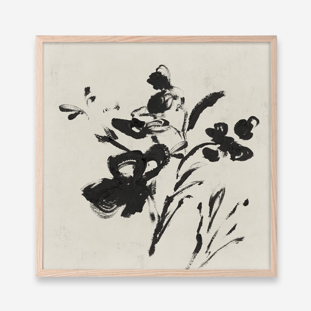 Shop Black Florals II (Square) Art Print a painted abstract themed wall art print from The Print Emporium wall artwork collection - Buy Australian made fine art painting style poster and framed prints for the home and your interior decor room, TPE-PC-EZ945-AP