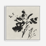 Shop Black Florals II (Square) Canvas Print a painted abstract themed framed canvas wall art print from The Print Emporium artwork collection - Buy Australian made fine art painting style stretched canvas prints for the home and your interior decor space, TPE-PC-EZ945-CA-40X40-NF