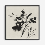Shop Black Florals II (Square) Canvas Print a painted abstract themed framed canvas wall art print from The Print Emporium artwork collection - Buy Australian made fine art painting style stretched canvas prints for the home and your interior decor space, TPE-PC-EZ945-CA-40X40-NF