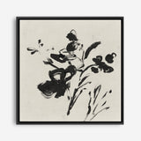 Shop Black Florals II (Square) Canvas Print a painted abstract themed framed canvas wall art print from The Print Emporium artwork collection - Buy Australian made fine art painting style stretched canvas prints for the home and your interior decor space, TPE-PC-EZ945-CA-40X40-NF