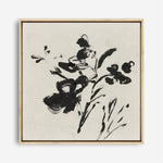 Shop Black Florals II (Square) Canvas Print a painted abstract themed framed canvas wall art print from The Print Emporium artwork collection - Buy Australian made fine art painting style stretched canvas prints for the home and your interior decor space, TPE-PC-EZ945-CA-40X40-NF