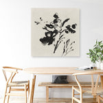 Shop Black Florals II (Square) Canvas Print a painted abstract themed framed canvas wall art print from The Print Emporium artwork collection - Buy Australian made fine art painting style stretched canvas prints for the home and your interior decor space, TPE-PC-EZ945-CA-40X40-NF