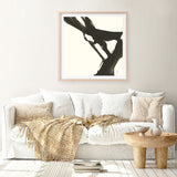 Shop Black Gesture I (Square) Art Print a painted abstract themed wall art print from The Print Emporium wall artwork collection - Buy Australian made fine art painting style poster and framed prints for the home and your interior decor room, TPE-WA-69344-AP