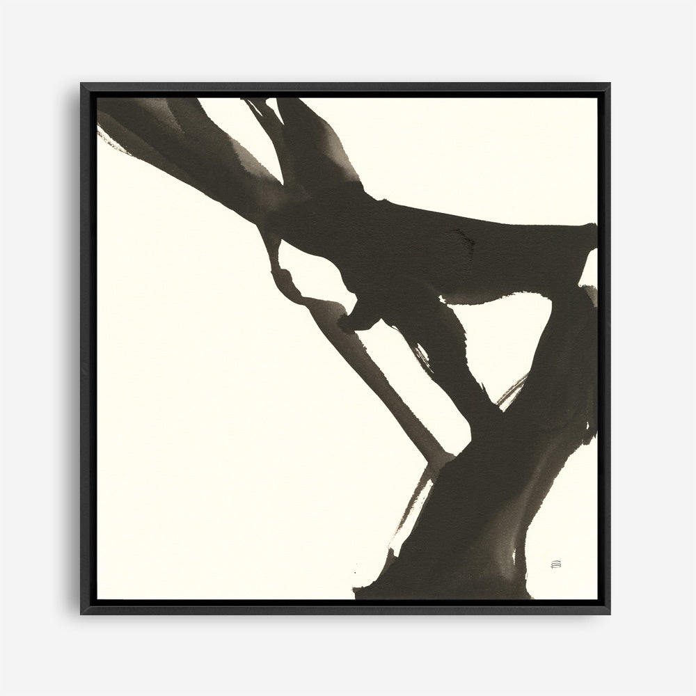 Shop Black Gesture I (Square) Canvas Print a painted abstract themed framed canvas wall art print from The Print Emporium artwork collection - Buy Australian made fine art painting style stretched canvas prints for the home and your interior decor space, TPE-WA-69344-CA-40X40-NF