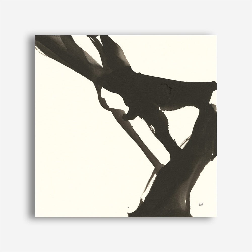 Shop Black Gesture I (Square) Canvas Print a painted abstract themed framed canvas wall art print from The Print Emporium artwork collection - Buy Australian made fine art painting style stretched canvas prints for the home and your interior decor space, TPE-WA-69344-CA-40X40-NF