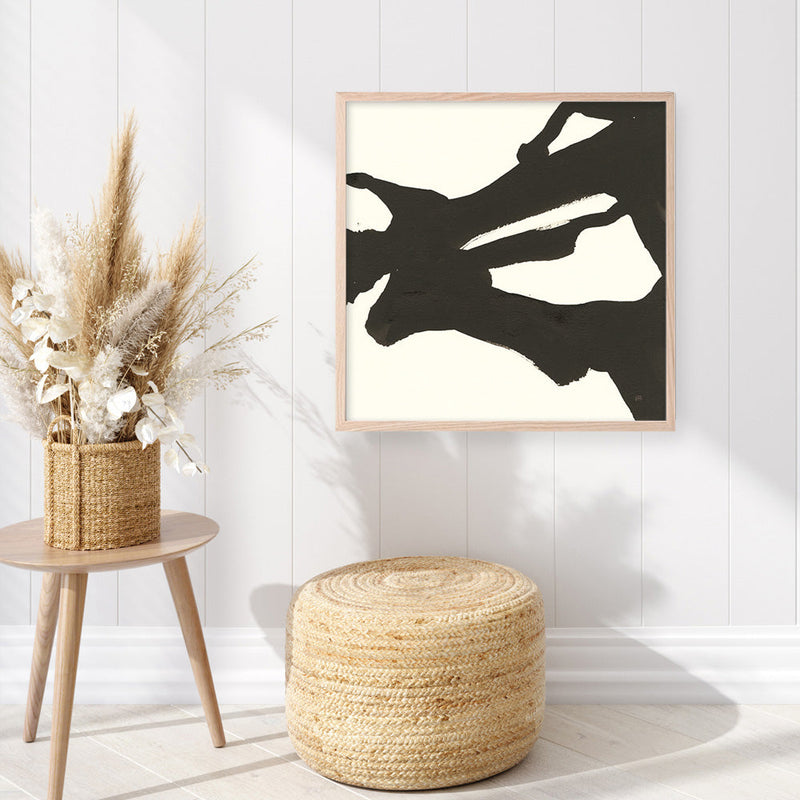Shop Black Gesture II (Square) Art Print a painted abstract themed wall art print from The Print Emporium wall artwork collection - Buy Australian made fine art painting style poster and framed prints for the home and your interior decor room, TPE-WA-69345-AP