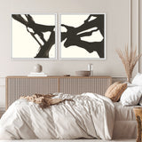 Shop Black Gesture II (Square) Canvas Print a painted abstract themed framed canvas wall art print from The Print Emporium artwork collection - Buy Australian made fine art painting style stretched canvas prints for the home and your interior decor space, TPE-WA-69345-CA-40X40-NF