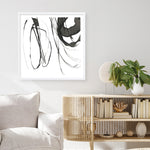Shop Black Streaks I (Square) Art Print a painted abstract themed wall art print from The Print Emporium wall artwork collection - Buy Australian made fine art painting style poster and framed prints for the home and your interior decor room, TPE-PC-PG284-AP