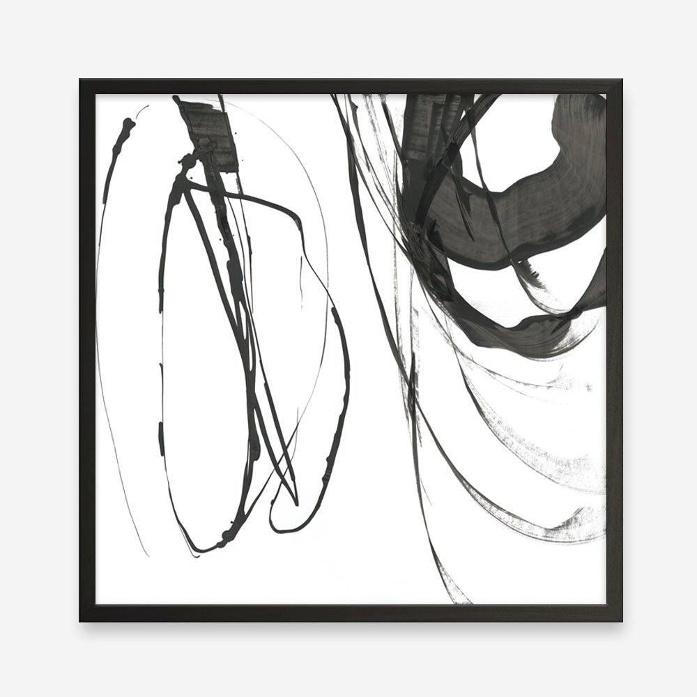 Shop Black Streaks I (Square) Art Print a painted abstract themed wall art print from The Print Emporium wall artwork collection - Buy Australian made fine art painting style poster and framed prints for the home and your interior decor room, TPE-PC-PG284-AP
