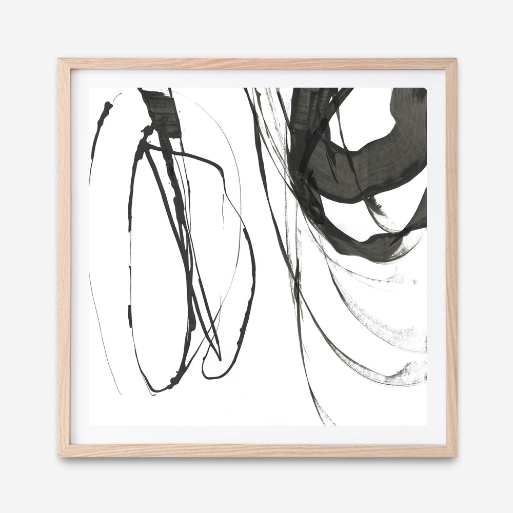 Shop Black Streaks I (Square) Art Print a painted abstract themed wall art print from The Print Emporium wall artwork collection - Buy Australian made fine art painting style poster and framed prints for the home and your interior decor room, TPE-PC-PG284-AP