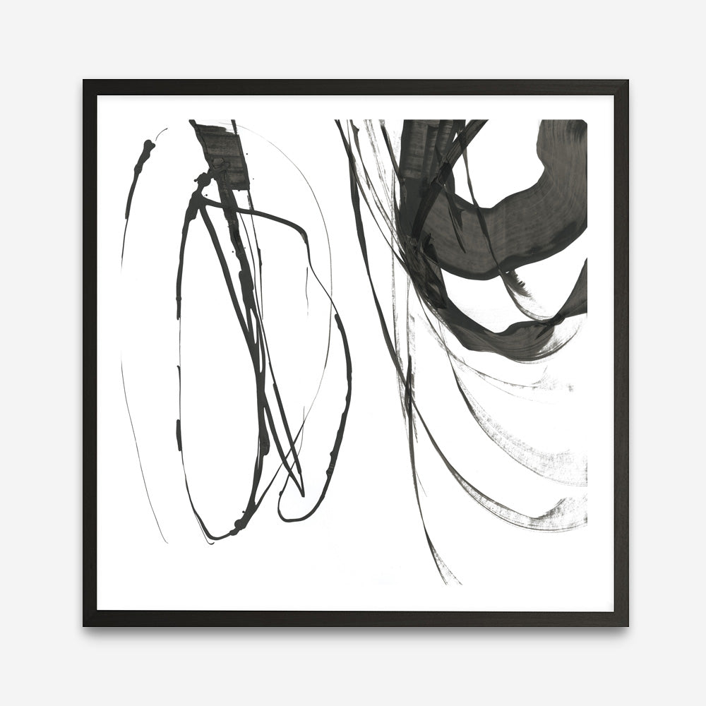 Shop Black Streaks I (Square) Art Print a painted abstract themed wall art print from The Print Emporium wall artwork collection - Buy Australian made fine art painting style poster and framed prints for the home and your interior decor room, TPE-PC-PG284-AP