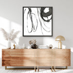 Shop Black Streaks I (Square) Art Print a painted abstract themed wall art print from The Print Emporium wall artwork collection - Buy Australian made fine art painting style poster and framed prints for the home and your interior decor room, TPE-PC-PG284-AP
