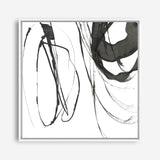 Shop Black Streaks I (Square) Canvas Print a painted abstract themed framed canvas wall art print from The Print Emporium artwork collection - Buy Australian made fine art painting style stretched canvas prints for the home and your interior decor space, TPE-PC-PG284-CA-40X40-NF