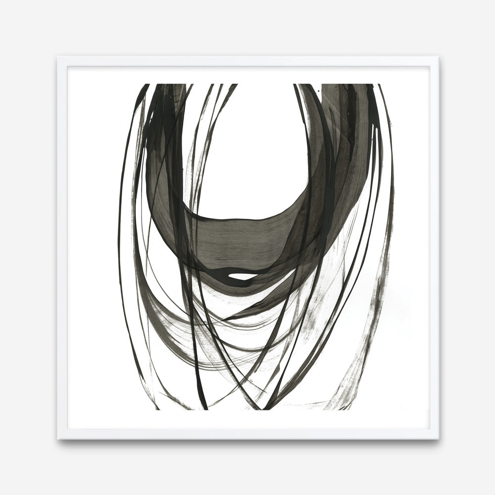 Shop Black Streaks II (Square) Art Print a painted abstract themed wall art print from The Print Emporium wall artwork collection - Buy Australian made fine art painting style poster and framed prints for the home and your interior decor room, TPE-PC-PG285-AP