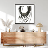 Shop Black Streaks II (Square) Art Print a painted abstract themed wall art print from The Print Emporium wall artwork collection - Buy Australian made fine art painting style poster and framed prints for the home and your interior decor room, TPE-PC-PG285-AP