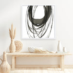 Shop Black Streaks II (Square) Art Print a painted abstract themed wall art print from The Print Emporium wall artwork collection - Buy Australian made fine art painting style poster and framed prints for the home and your interior decor room, TPE-PC-PG285-AP