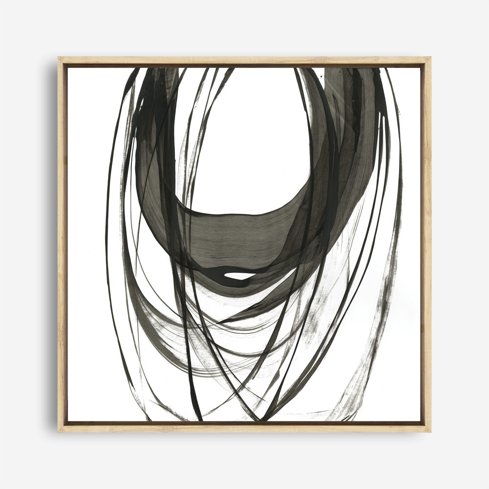 Shop Black Streaks II (Square) Canvas Print a painted abstract themed framed canvas wall art print from The Print Emporium artwork collection - Buy Australian made fine art painting style stretched canvas prints for the home and your interior decor space, TPE-PC-PG285-CA-40X40-NF