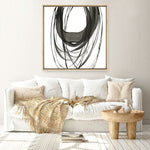 Shop Black Streaks II (Square) Canvas Print a painted abstract themed framed canvas wall art print from The Print Emporium artwork collection - Buy Australian made fine art painting style stretched canvas prints for the home and your interior decor space, TPE-PC-PG285-CA-40X40-NF