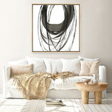 Shop Black Streaks II (Square) Canvas Print a painted abstract themed framed canvas wall art print from The Print Emporium artwork collection - Buy Australian made fine art painting style stretched canvas prints for the home and your interior decor space, TPE-PC-PG285-CA-40X40-NF