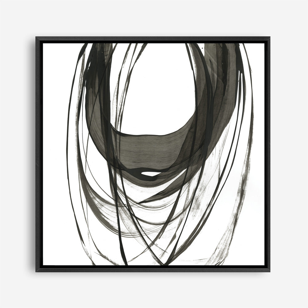 Shop Black Streaks II (Square) Canvas Print a painted abstract themed framed canvas wall art print from The Print Emporium artwork collection - Buy Australian made fine art painting style stretched canvas prints for the home and your interior decor space, TPE-PC-PG285-CA-40X40-NF