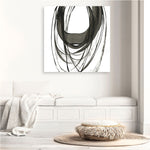 Shop Black Streaks II (Square) Canvas Print a painted abstract themed framed canvas wall art print from The Print Emporium artwork collection - Buy Australian made fine art painting style stretched canvas prints for the home and your interior decor space, TPE-PC-PG285-CA-40X40-NF