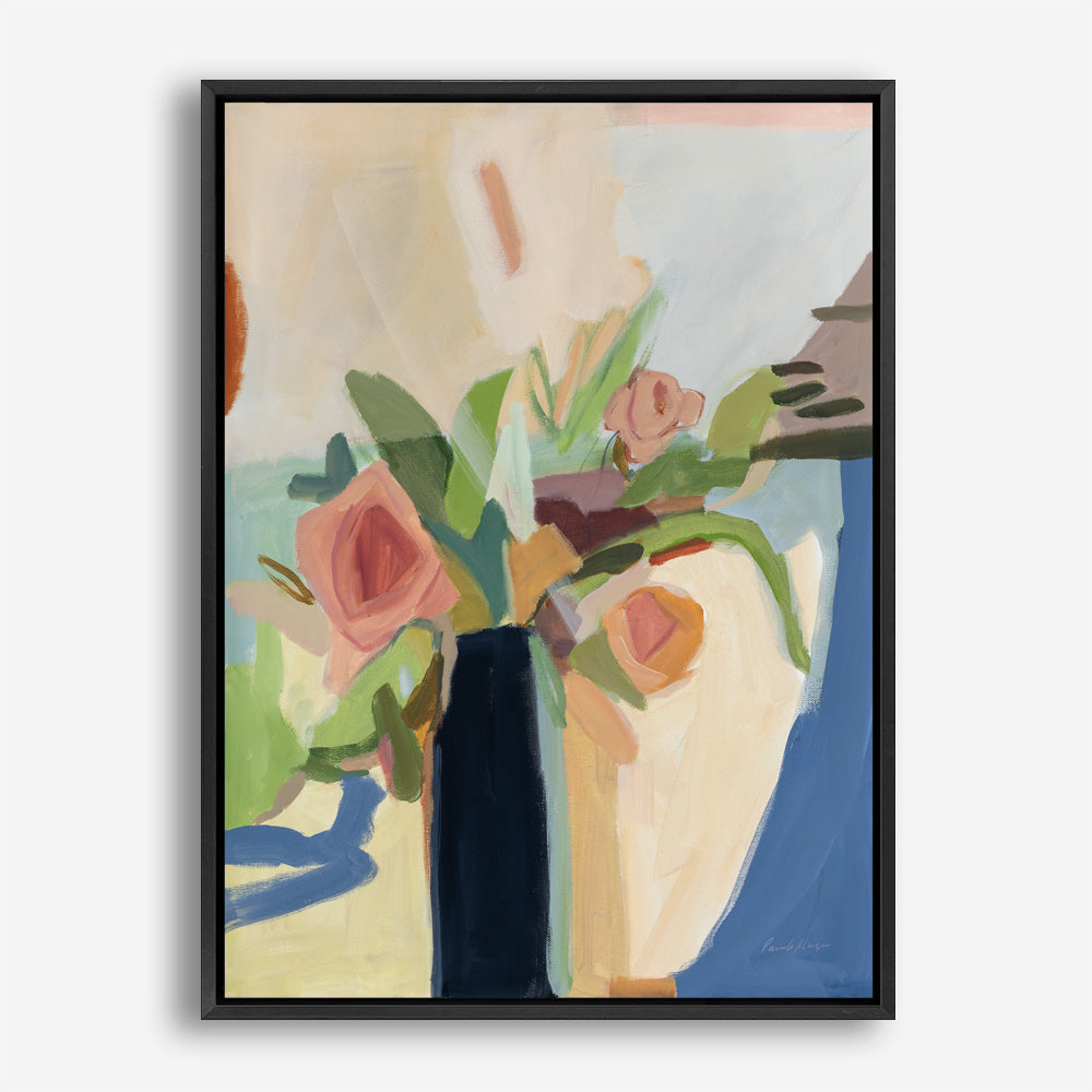 Shop Black Vase Canvas Print a floral themed painted framed canvas wall art print from The Print Emporium artwork collection - Buy Australian made fine art painting style stretched canvas prints for the home and your interior decor space, TPE-WA-77773-CA-35X46-NF