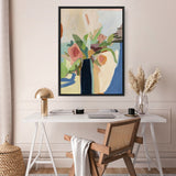 Shop Black Vase Canvas Print a floral themed painted framed canvas wall art print from The Print Emporium artwork collection - Buy Australian made fine art painting style stretched canvas prints for the home and your interior decor space, TPE-WA-77773-CA-35X46-NF