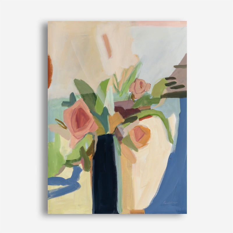 Shop Black Vase Canvas Print a floral themed painted framed canvas wall art print from The Print Emporium artwork collection - Buy Australian made fine art painting style stretched canvas prints for the home and your interior decor space, TPE-WA-77773-CA-35X46-NF