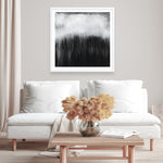 Shop Black & White Abstract I (Square) Art Print a painted abstract themed wall art print from The Print Emporium wall artwork collection - Buy Australian made fine art painting style poster and framed prints for the home and your interior decor room, TPE-888-AP