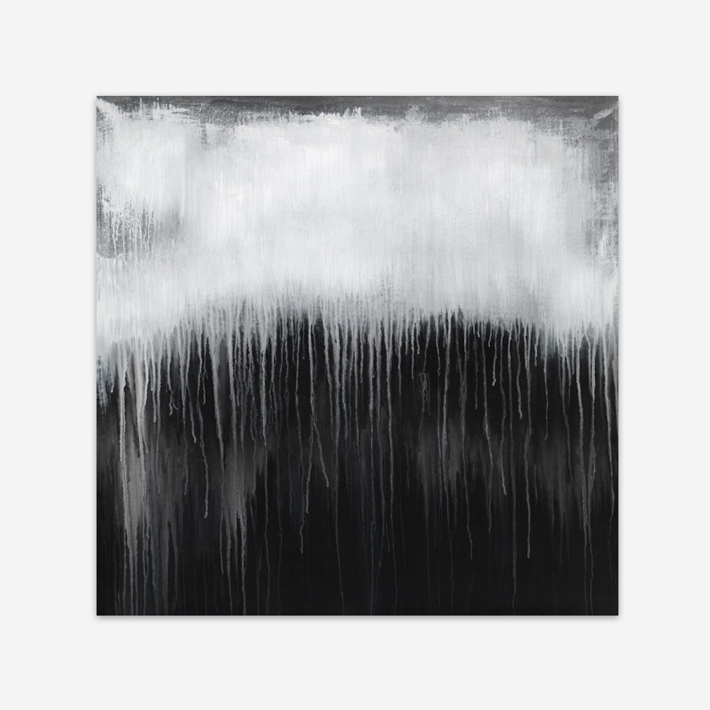 Shop Black & White Abstract I (Square) Art Print a painted abstract themed wall art print from The Print Emporium wall artwork collection - Buy Australian made fine art painting style poster and framed prints for the home and your interior decor room, TPE-888-AP