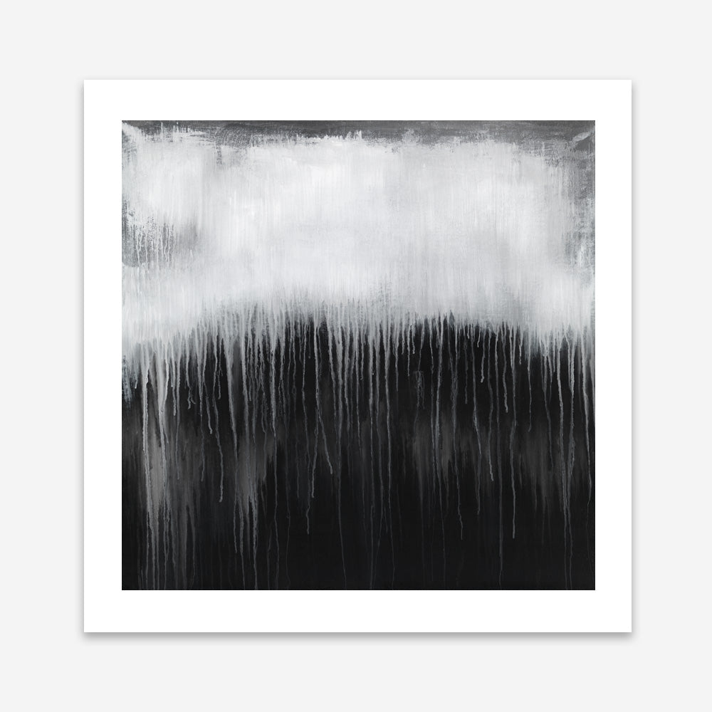 Shop Black & White Abstract I (Square) Art Print a painted abstract themed wall art print from The Print Emporium wall artwork collection - Buy Australian made fine art painting style poster and framed prints for the home and your interior decor room, TPE-888-AP