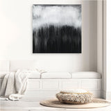Shop Black & White Abstract I (Square) Canvas Print a painted abstract themed framed canvas wall art print from The Print Emporium artwork collection - Buy Australian made fine art painting style stretched canvas prints for the home and your interior decor space, TPE-888-CA-40X40