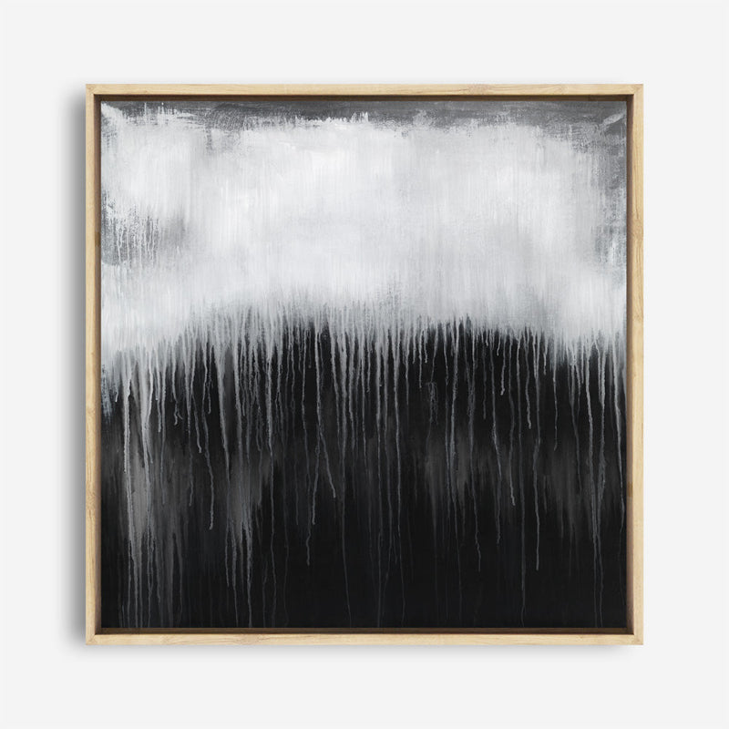 Shop Black & White Abstract I (Square) Canvas Print a painted abstract themed framed canvas wall art print from The Print Emporium artwork collection - Buy Australian made fine art painting style stretched canvas prints for the home and your interior decor space, TPE-888-CA-40X40-NF
