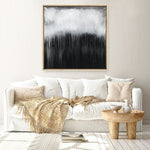 Shop Black & White Abstract I (Square) Canvas Print a painted abstract themed framed canvas wall art print from The Print Emporium artwork collection - Buy Australian made fine art painting style stretched canvas prints for the home and your interior decor space, TPE-888-CA-40X40-NF