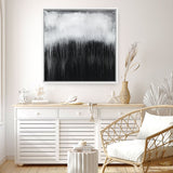 Shop Black & White Abstract I (Square) Canvas Print a painted abstract themed framed canvas wall art print from The Print Emporium artwork collection - Buy Australian made fine art painting style stretched canvas prints for the home and your interior decor space, TPE-888-CA-40X40-NF