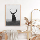 Shop Black & White Elk Art Print a deer themed painted wall art print from The Print Emporium wall artwork collection - Buy Australian made fine art painting style poster and framed prints for the home and your interior decor room, TPE-043-AP